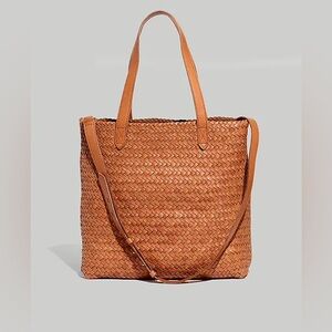 Madewell The Medium Transport Tote: Woven Leather Edition.